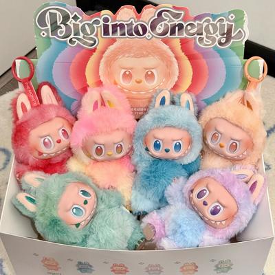 Мягкая кукла Labubu 3.0 Мягкая игрушка Брелок Украшение для рюкзака Высокоэнергетический макарон Плюшевый кулон с кроличьими ушками Милый брелок-шарм Подарок для всех возрастов