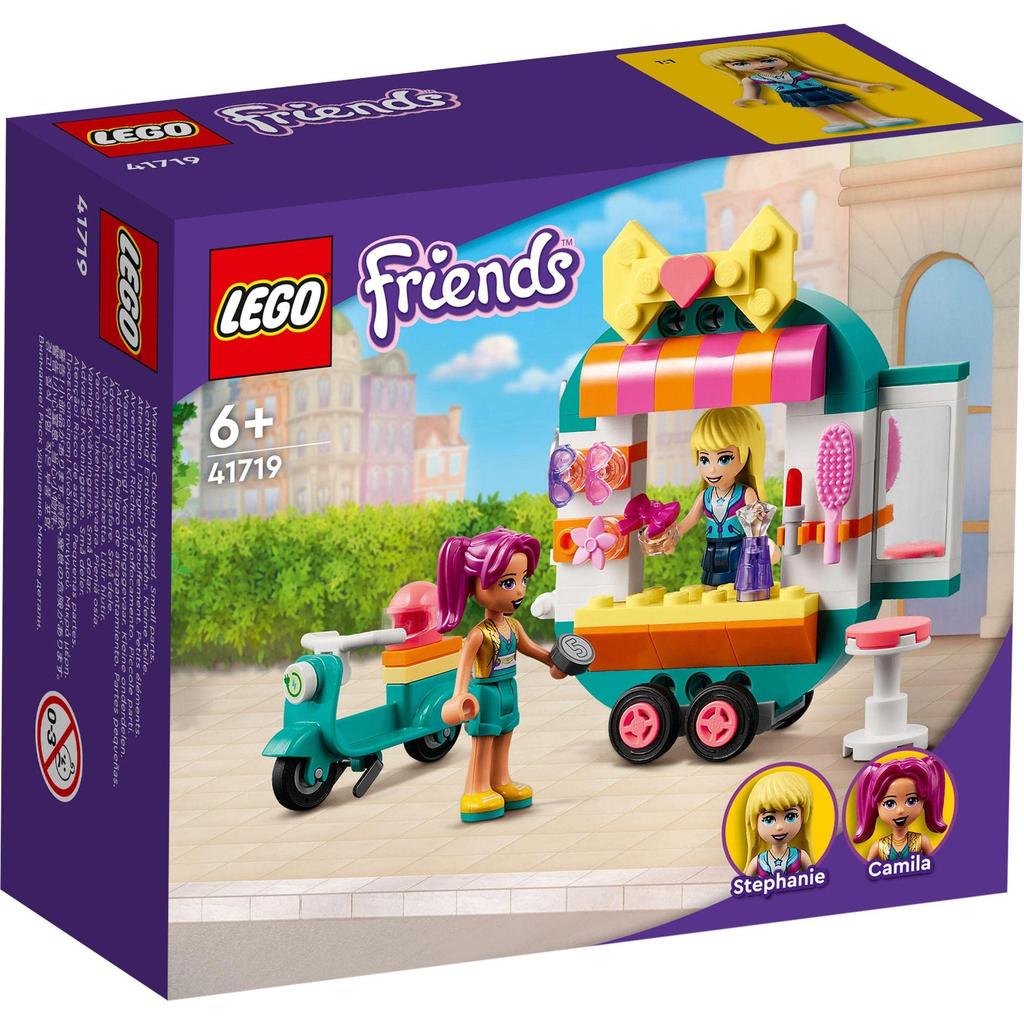 LEGO Игрушки для девочек из серии Friends, куклы для начальной школы, игрушки, блоки, кукла, ролевые игры, для детей от 6 лет и старше, магазин модной одежды Friends, фургон 41719