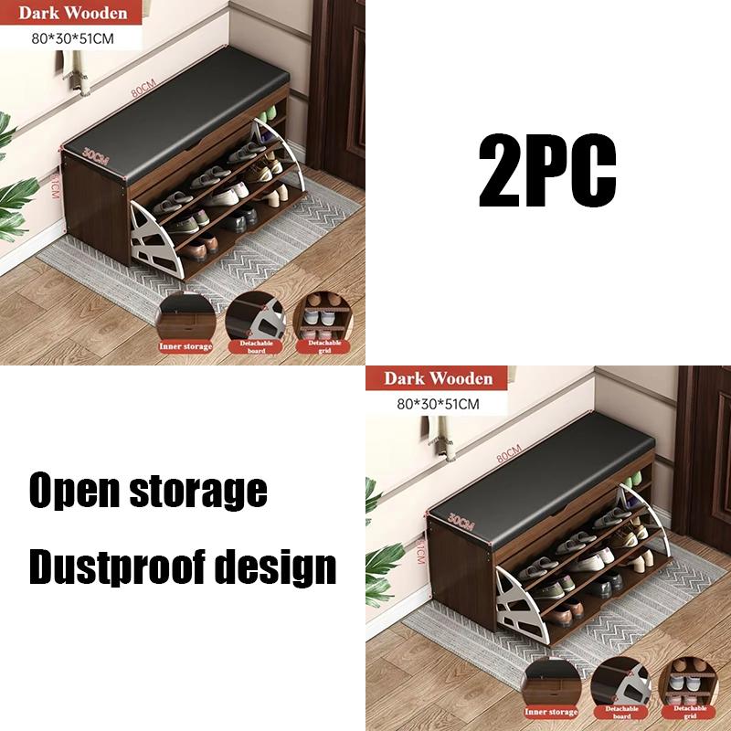Shoe Cabinet Stool Household Entrance Wooden Shoes Changing Benchs Cabinet Seat Stools Integrated Large Capacity Shoe Rack Bench