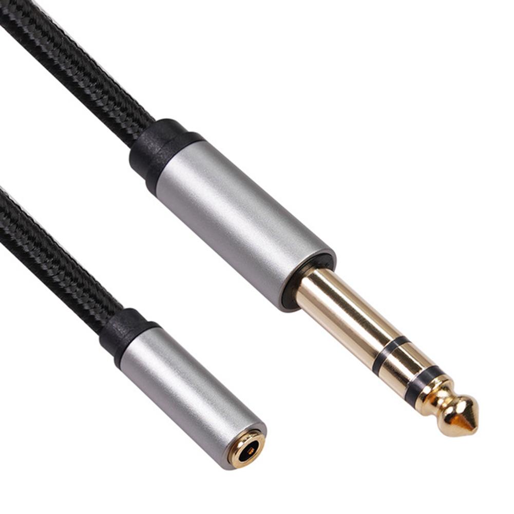 3.5mm Female To 6.35mm Male Audio Cable TRS 1/8 Jack To 1/4 Plug Adapter Aux Cable for Headphones Phone PC Amplifiers Guitar
