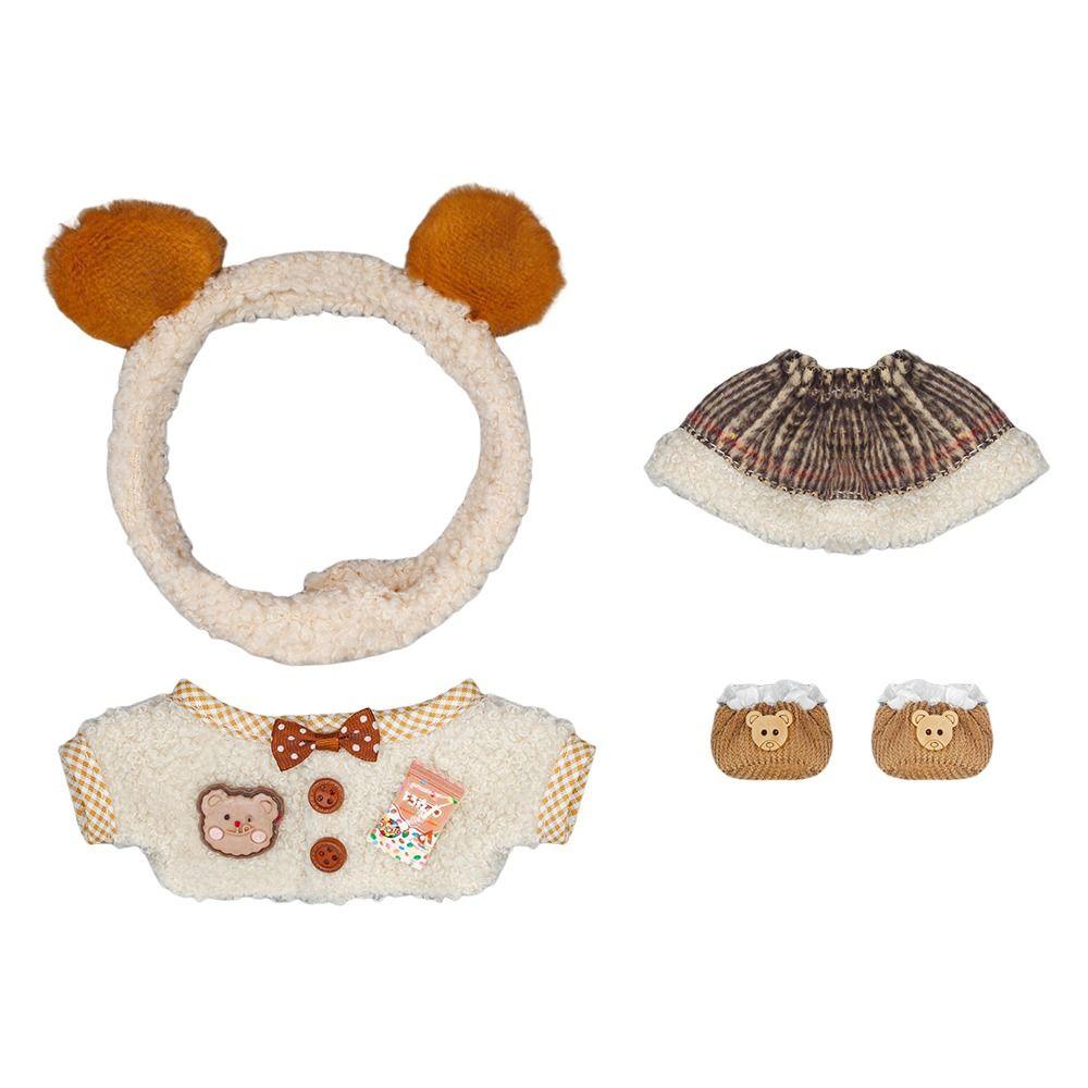 Аксессуары для кукол Кукольная одежда Разноцветная миниатюрная шапочка Платье Костюм Хлопковая мягкая кукла