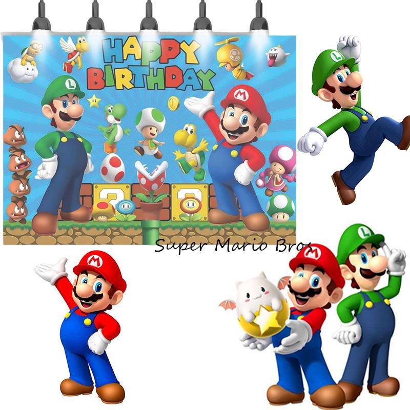 Братья Супер Марио. Тематический 3D фон для детского дня рождения Марио и Луиджи