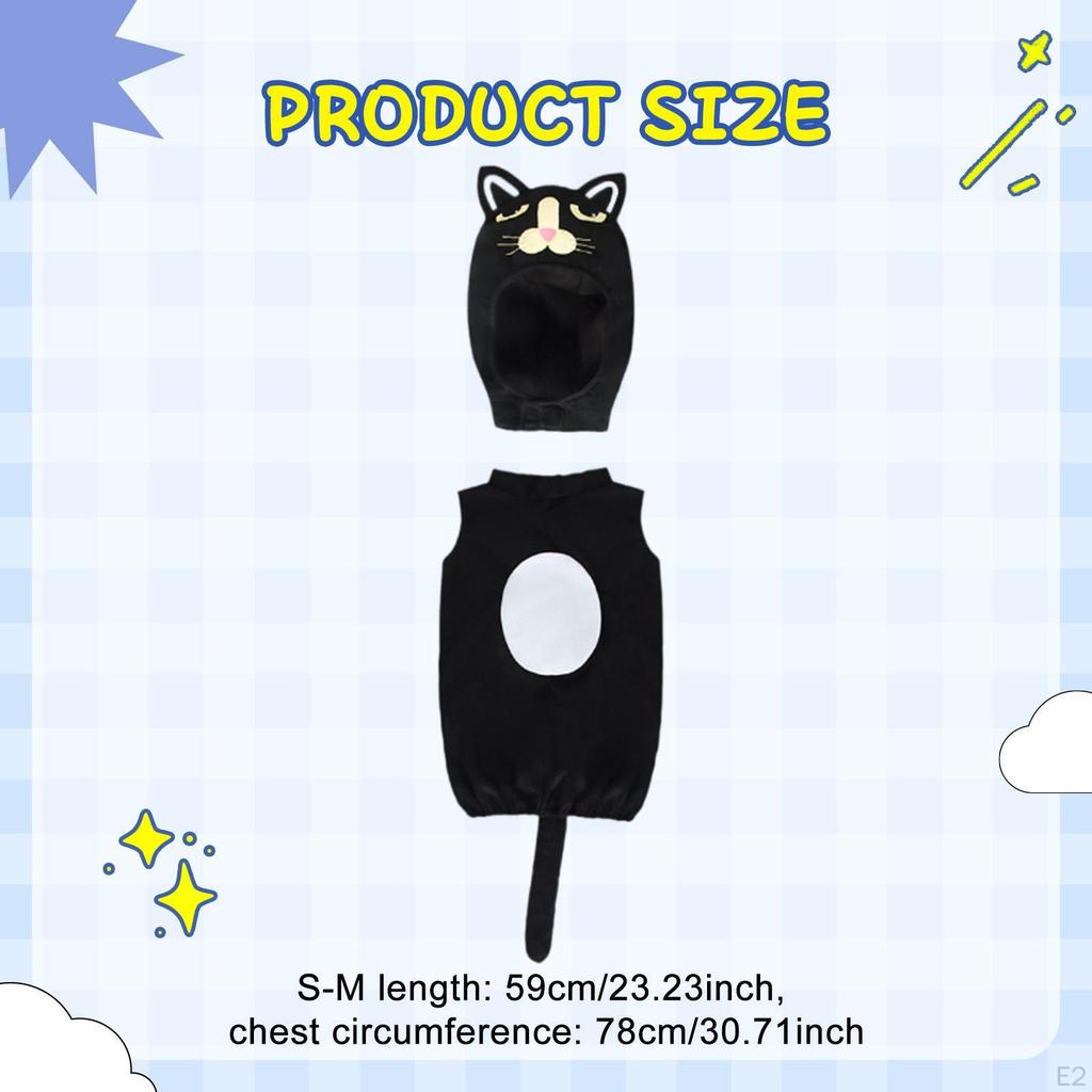 Костюм кошки на Хэллоуин, косплей животного для сценического выступления, для детей, мальчиков