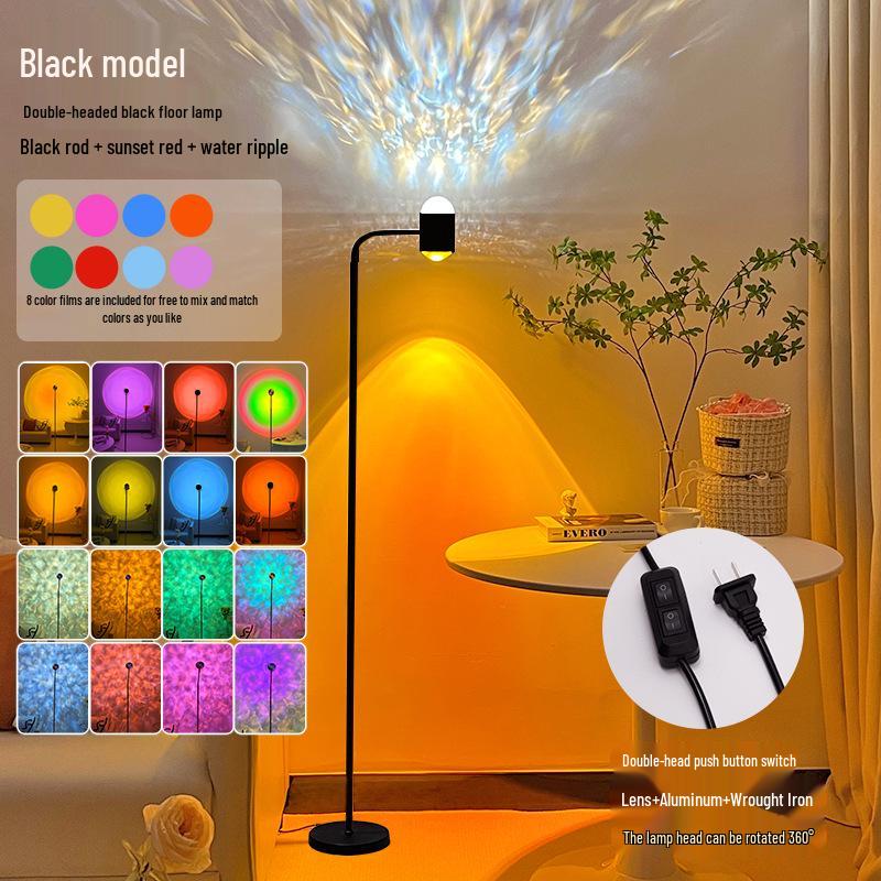 Dual-Head Sunset Ripple Light - Atmosphere & Decor for Bedrooms and Live Rooms