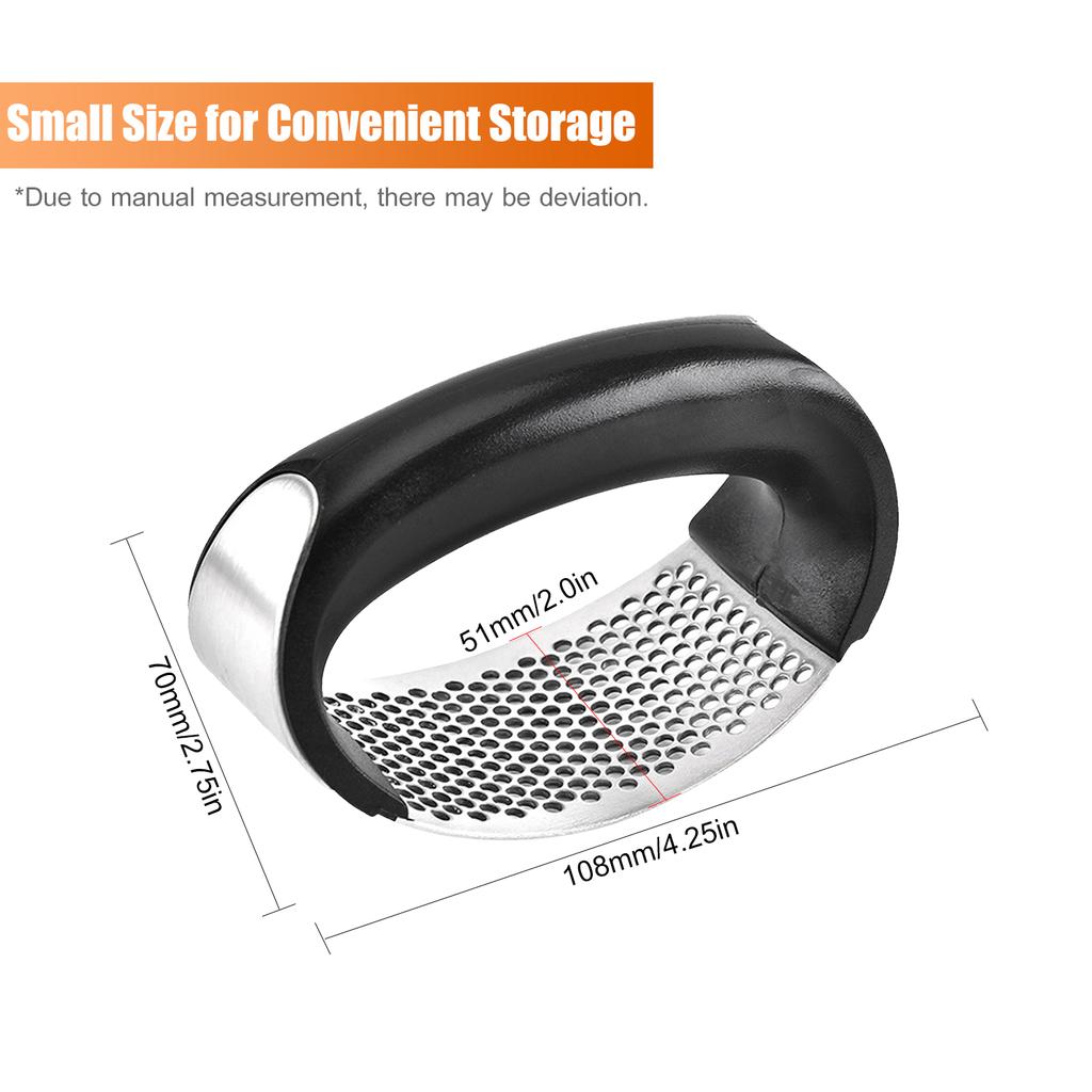 Stainless Steel Garlic Press Rocker Mincer Crusher Roller Squeezer Garlic Pressing Crushing