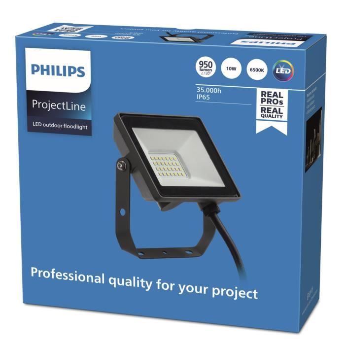 Projecteur led - philips - 10w 950lm 6500k - ip65