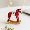 3D Мультяшная Лошадь Рождественские Ретро Фигурки Украшение Смола Детские Игрушки Подарок Украшение для Рождественской Елки Винтажное Настольное Украшение