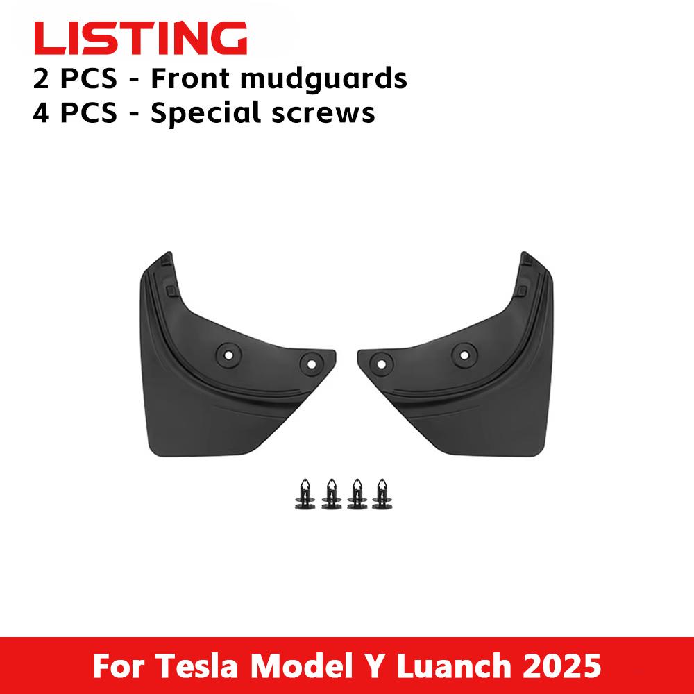 TPE Car Wheel Mud Flaps Guards MudFlaps For Tesla Model Y Juniper 2026 2025 Launch 2020 2021 2022 2023 2024 Front Rear Mudguards