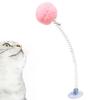 Пружинная приманка для кошек с плюшевым шариком на присоске, нижняя палочка, игрушечная палочка для кошек с