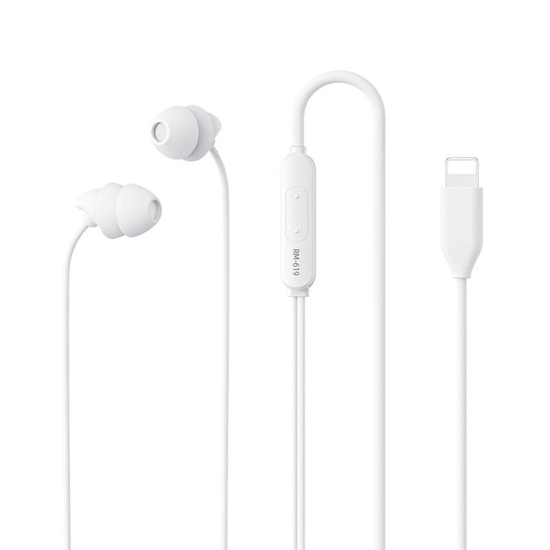 Мягкие силиконовые наушники для сна с шумоподавлением Remax — совместимы с устройствами Apple.