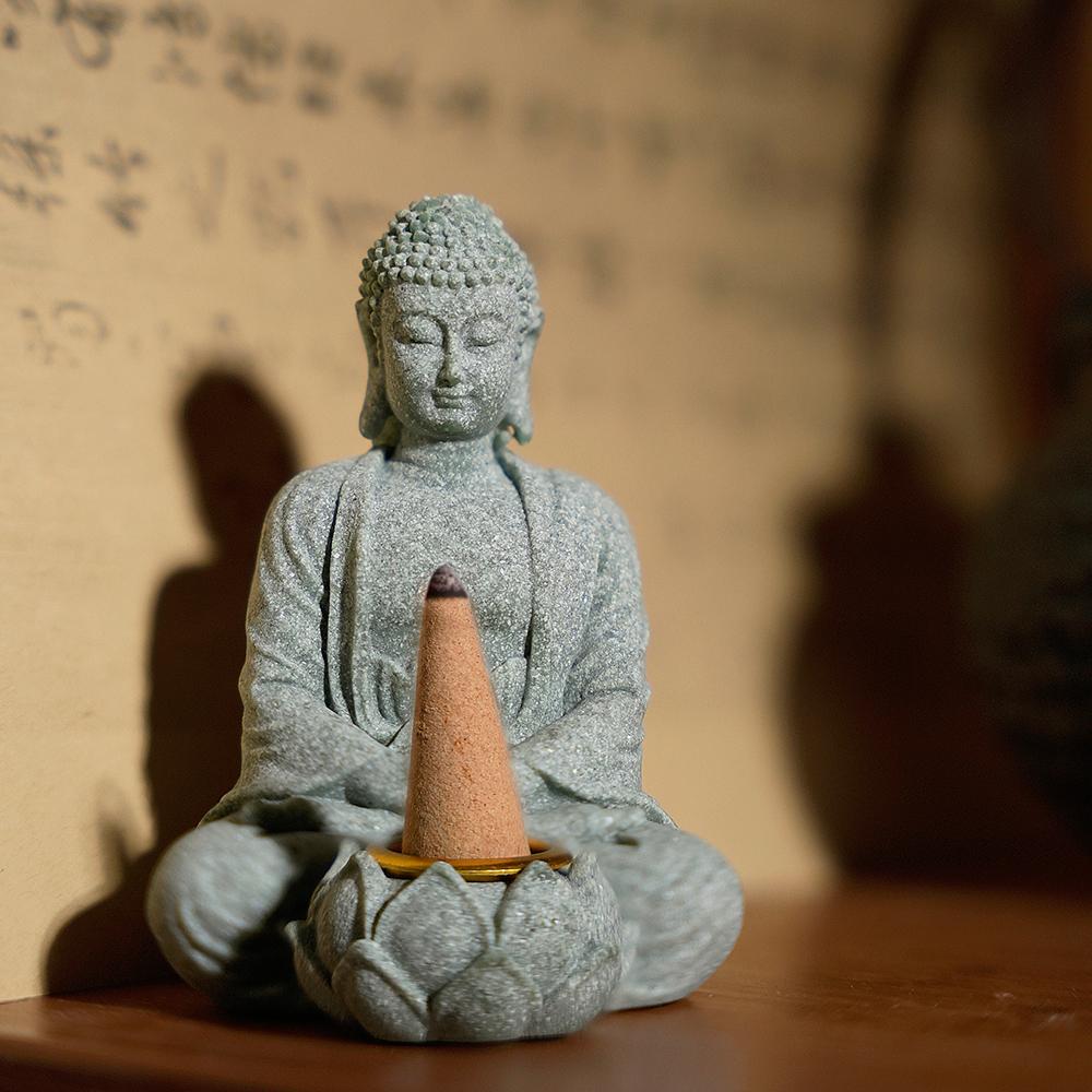 Бытовые ароматерапевтические украшения новые китайские новые украшения гостиная дзен чай настольные поделки маленькая скульптура сидящего Будды