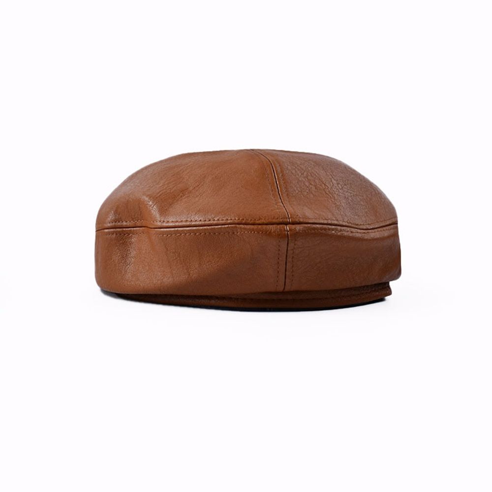 Стильная зимняя универсальная шляпа для девочек в корейском стиле, береты из искусственной кожи, шляпа художника, женская восьмиугольная кепка