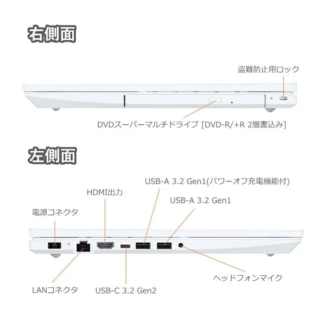Nec Ноутбук LAVIE N16 с Windows 11 Core 16 ГБ 256 ГБ DVD Super Bluetooth с конфиденциальностью Японский WUXGA и Подлинный NEC Home, 64-разрядный, i3-1215U, SSD,