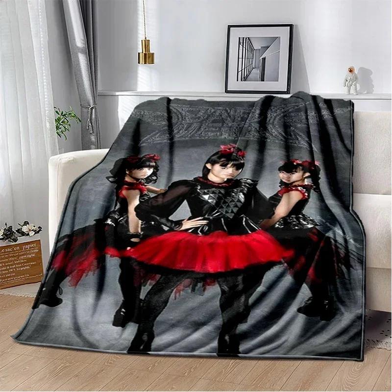 Теплый печатный плед Babymetal, плед для дивана в офисе, многофункциональный домашний плед из фланели