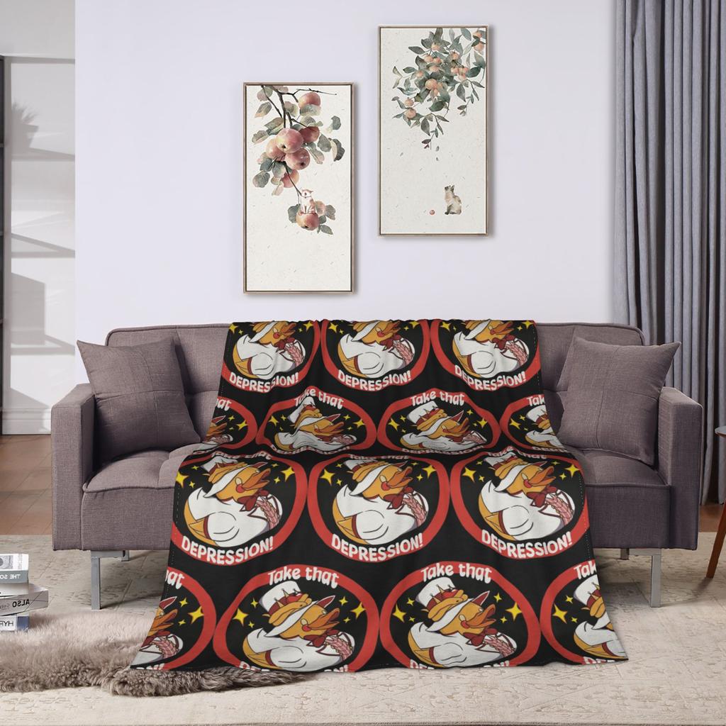 Hazbins Hotels Alastor and Lucifer Blanket Coral Fleece Plush Summer Demon Super Warm Throw Blankets for Sofa Car Rug Piece