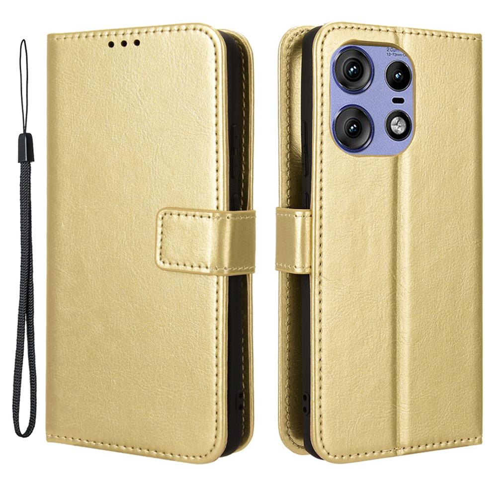 For Motorola Edge 50s Pro 5G/Edge 50 Pro 5G/Edge 50 5G Leather Folding Stand Wallet Phone Cover Crazy Horse Texture