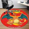 1 шт. Круглый коврик для офиса Pokemon Charizard, Коврик для помещений, Подходит для офиса, Под офисные стулья, Спальни, Гостиной, Декор для дома, Декор комнаты