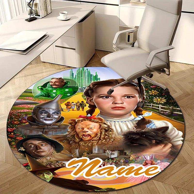 Personalized W-Wizard Round Chair Office Rug - Perfect for Mat, Office Chair & More - Ideal Gift for Birthdays and Holidays