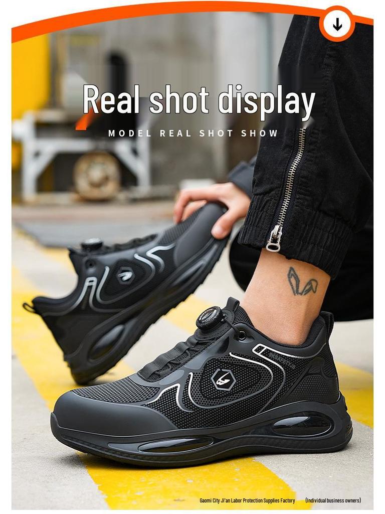 Универсальная защитная рабочая обувь: Ударопрочная, Устойчивая к проколам, Амортизирующая, Износостойкая Технология для Всех Сезонов