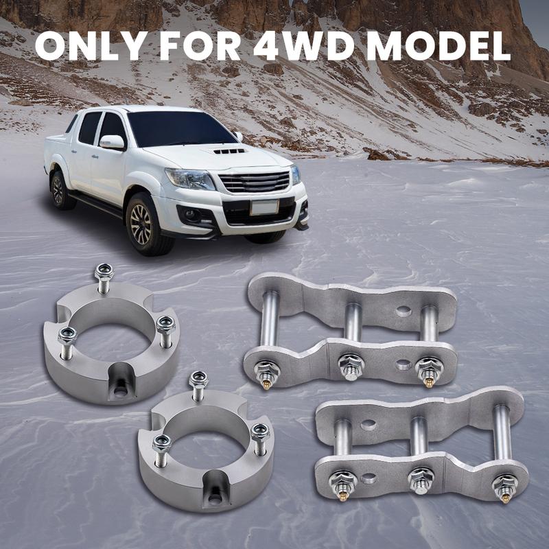 Лифт-комплект 3 дюйма спереди, 2 дюйма сзади для Toyota Hilux Vigo 4WD. Проставочные чашки стоек, серьги.
