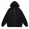 Hooded Cardigan Solid Color Hoodie Men's Jacket Couple Style Jacket Simple Outdoor Hooded Casual