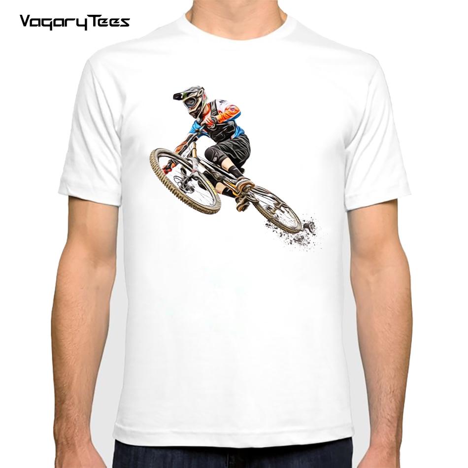 Bicycles MTB Print T Shirt Summer Men T-shirt Downhill Biking Print Casual Heartbeat Stimulation Exercise Male Harajuku Tshirt