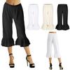 Women Retro Vintage Elastic Waist Ruffles Hem Pantaloons Bloomers Underpants Victorian Era Costume