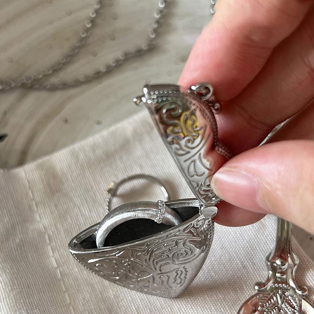 Длинная цепочка Сердце Сумка-кроссбоди Ожерелье Уникальные тисненые цветы Цепочка на шею Регулируемая длина Банкетный чокер Ювелирные изделия