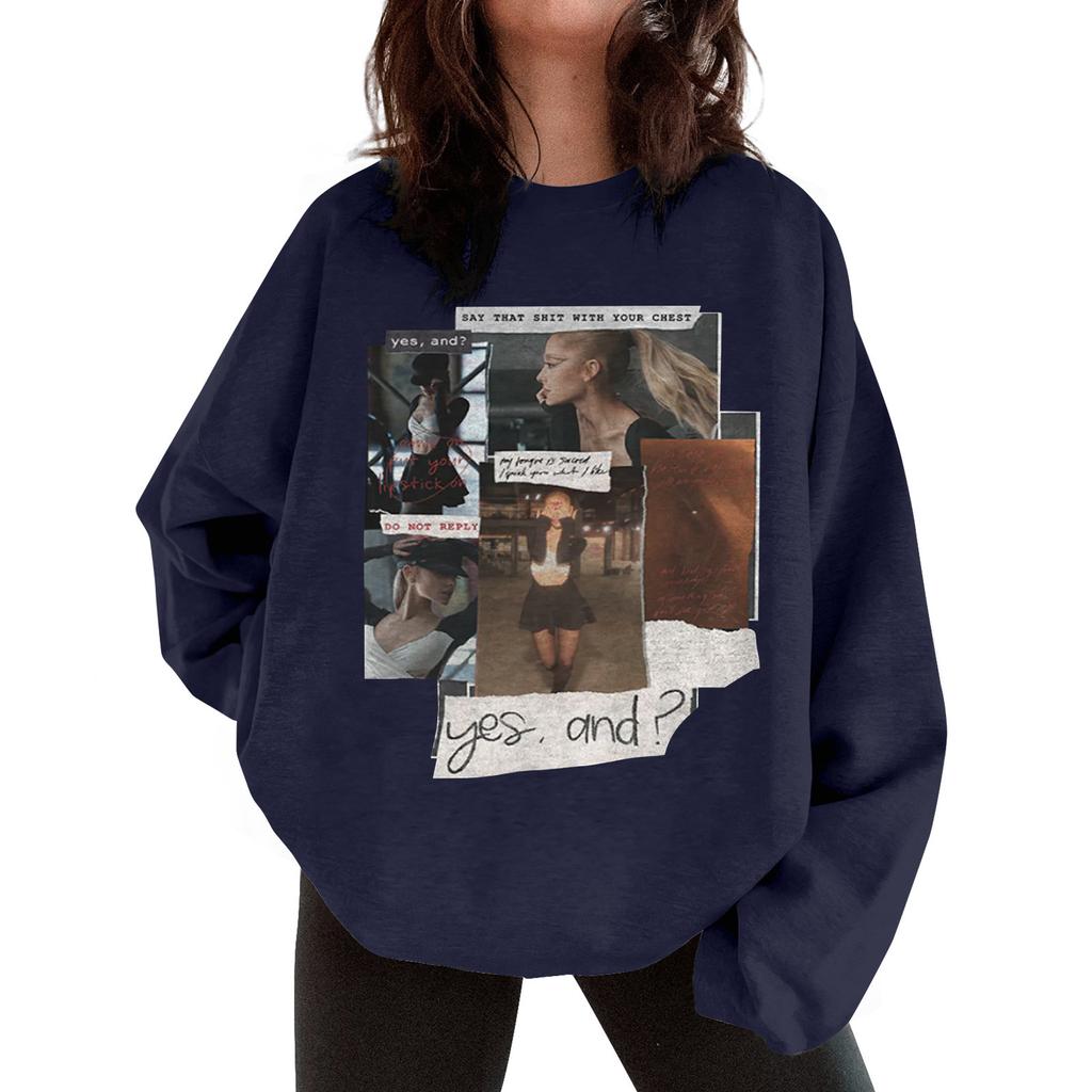 Женская свободная толстовка с капюшоном с принтом, повседневная модная спортивная толстовка