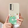 Задняя крышка для Samsung M35 A06 A16 C55 M55 S24 FE S 24fe забавный милый чехол с динозавром защита объектива анти-падение силиконовые мягкие матовые чехлы для телефонов для Samsung