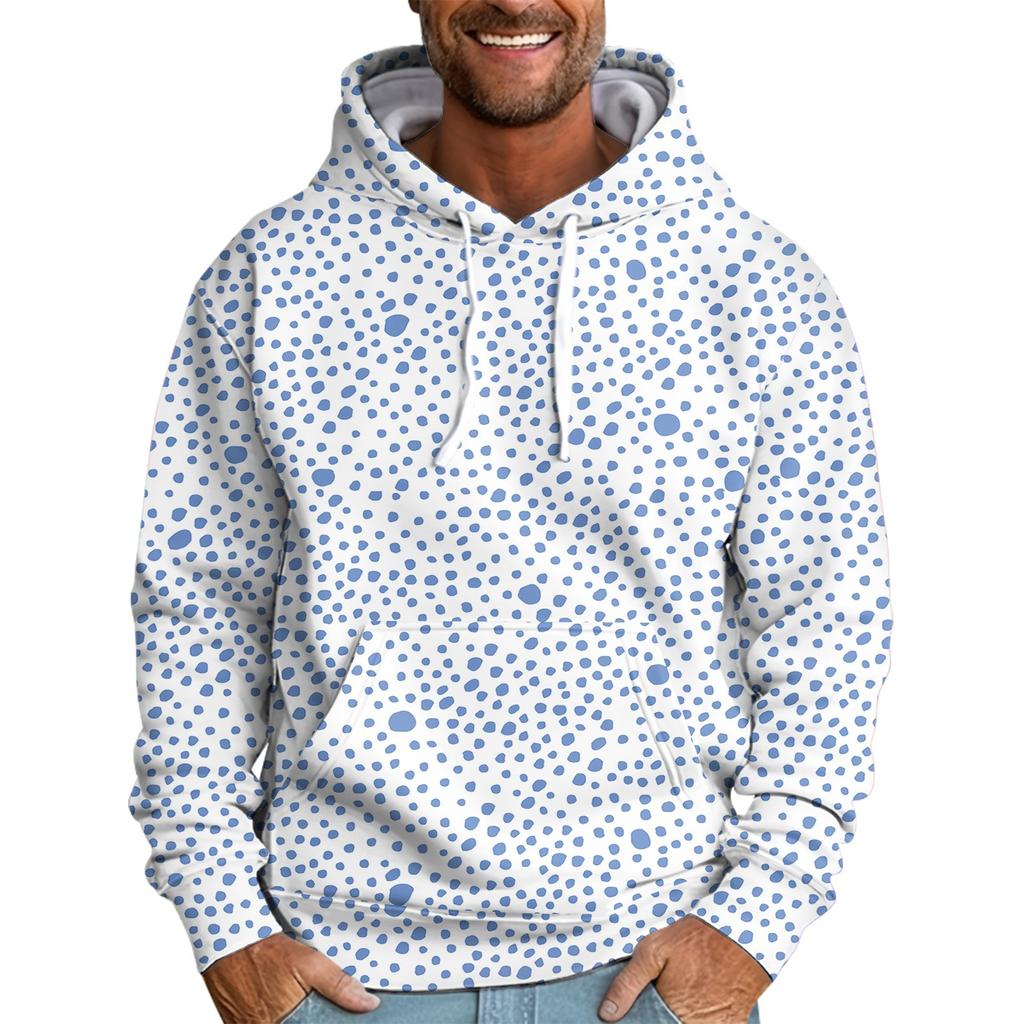 Men's Loose Printed Hooded Sweatshirt Men's Casual Fashion Sports Sweatshirt