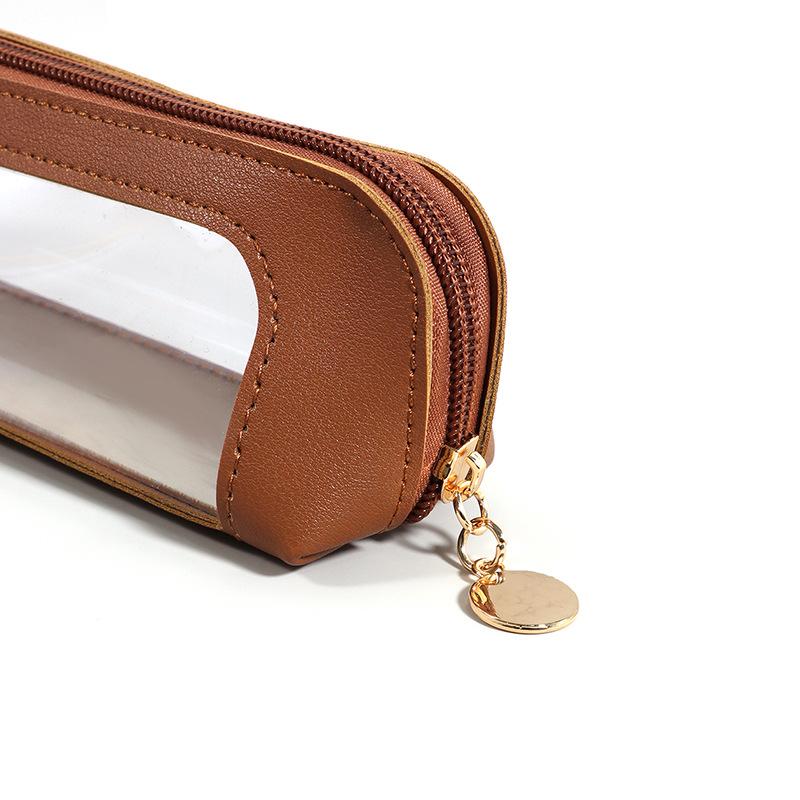 Clear Pencil Case, Large Capacity Transparent Makeup Bag, Multi-layer Organizer for School & Travel