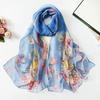 Breathable Silk Scarf Sun-Resistant Long Wraps Summer Bandana  for Women