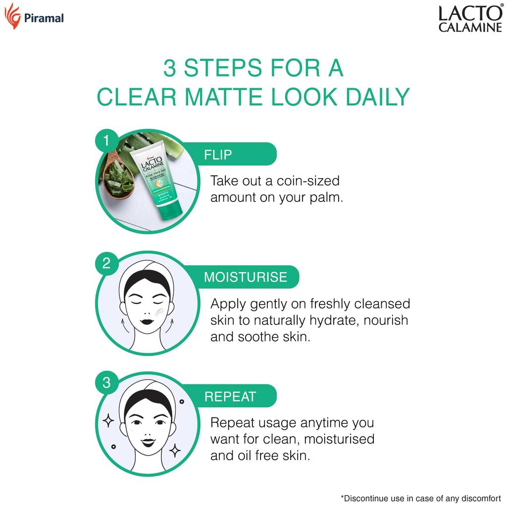 Lacto Calamine Aloe Vera Gel For Face Body And Hair | 150g Moisturizer For Hydrating Skin