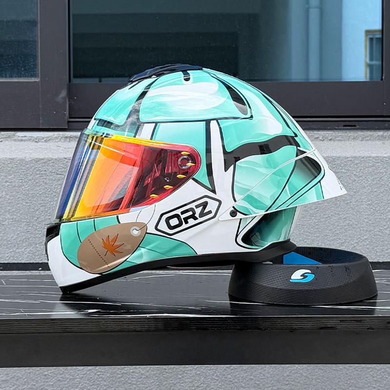 Full Face Motorcycle Helmet With Single Visor Large Rear Wing Bluetooth Slot All Season Use Men Women