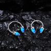 Titanium Septum Eyebrow Rings Opal Horseshoe Nose Ring Piercing Jewelry for Tragus Helix Tongue with Ball Lip Rings