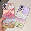 For Motorola Moto E13 Moto G13 Case Matte Black Liquid Silicone Soft Cover Lovely Cat Cartoon Jelly Capas For MotoE13 E 13 G 13