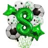 1 Set Helium Foil Globos Football Balloons Birthday Party Decorations Kids Boy 32inch Green Number Ball Soccer Sports Supplies 