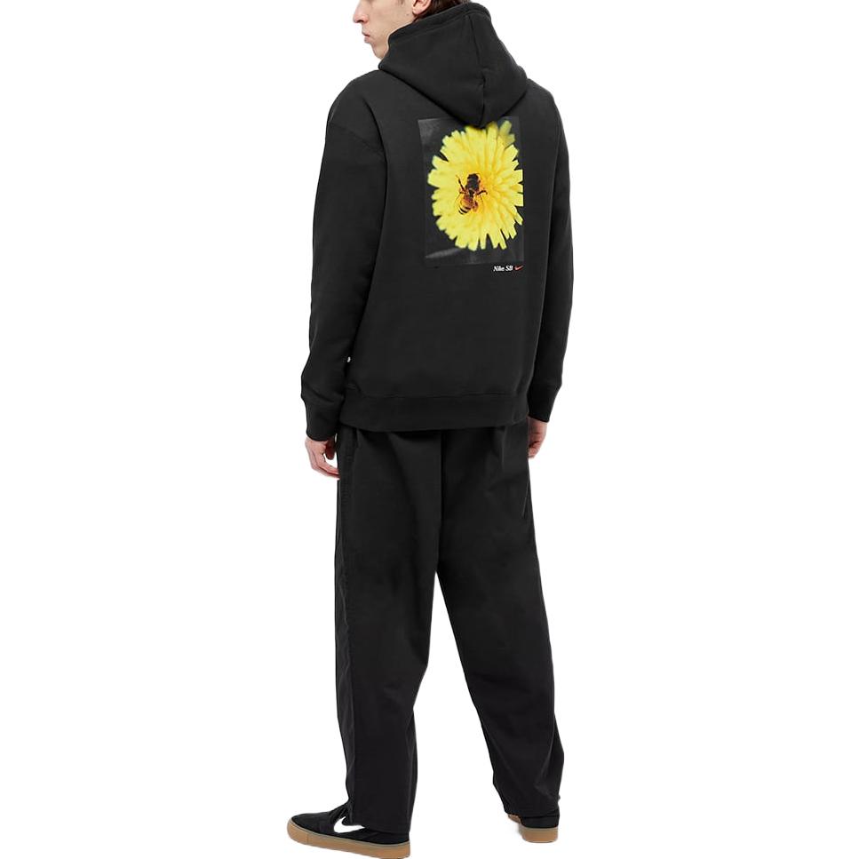 Nike Мужские толстовки с капюшоном и принтом логотипа, черные DD2093-010