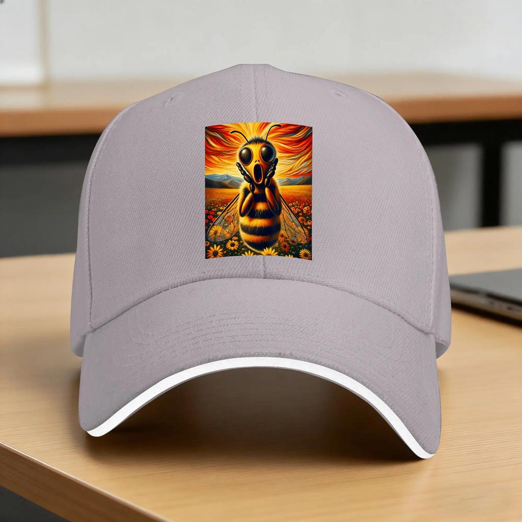 The Scream Bee Version Sun Baseball Cap Summer Street Style Trucker Hat For FeUnisex Unisex Hunting Camping Baseball Caps