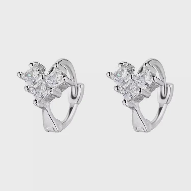 Серьги-иглы из серебра 925 пробы в корейском стиле с гонконгским шармом — модная застежка и дизайн ушных косточек