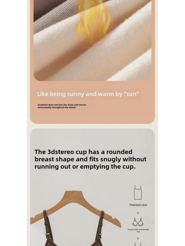 Large Warm Postpartum Nursing Vest with Chest Pad, Front Buckle, Velvet-Lined for Cold Protection, Bra-Free Design