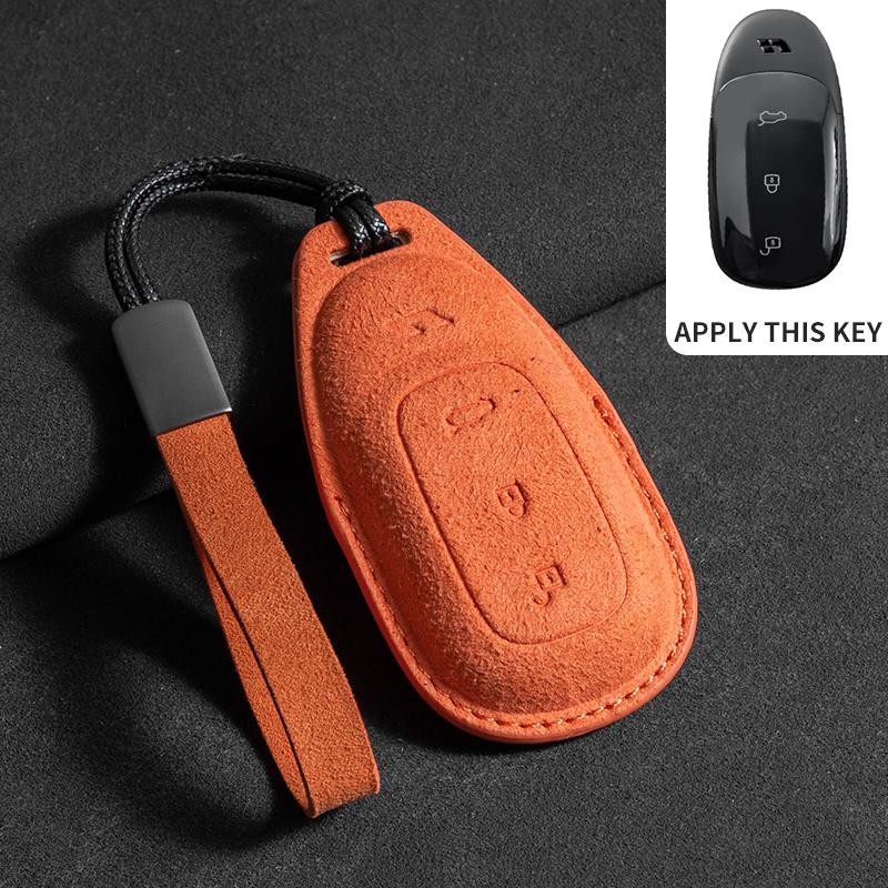 Умный чехол-брелок для ключа автомобиля Cover Fob для LEADING IDEAL Lixiang L6 L7 L8 L9 ONE Li Auto Чехол-оболочка для ключа Замшевый брелок Аксессуары