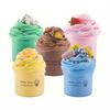 70ML Fluffy Butter Slime Kit With Scented DIY Slime Pineapple Fruit Charms Slime Super Soft And Non-Sticky Birthday Gift Toys