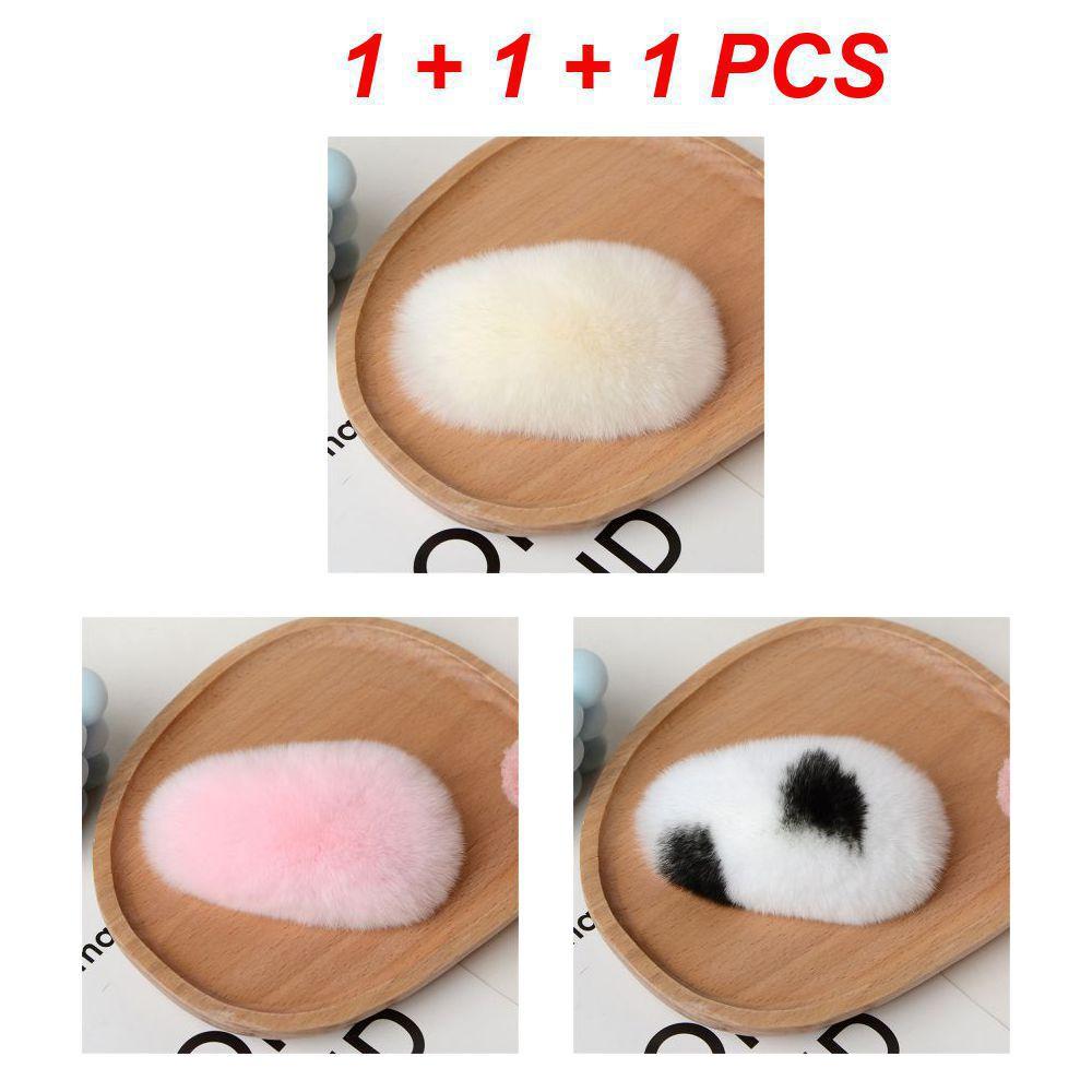 1/3 шт. Зимняя милая пушистая заколка для волос для женщин и девочек, однотонная боковая заколка для волос, BB-заколка, милая плюшевая заколка для волос, цветной аксессуар для волос