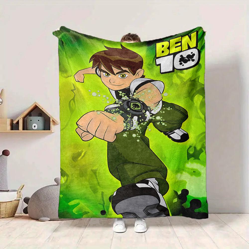 1pc Ben 10 Alien Force Flannel Blanket, Soft Skin Friendly with Digital Printing, Various Sizes Available for Family, Friends, Birthday