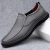 Дышащие мужские туфли для вождения без застежек из натуральной кожи, повседневная мужская обувь, роскошные брендовые мужские лоферы, простые мокасины, деловые туфли на плоской подошве