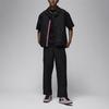 Jordan X Trophy Room Collaboration SS24 однотонная дышащая легкая трикотажная рубашка с коротким рукавом на пуговицах мужские рубашки черного цвета FQ3847-010
