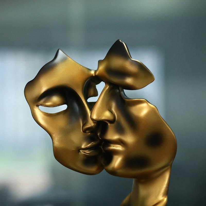 Любовник ручной работы абстрактная художественная фигурка песчаная статуэтка поделки для свадьбы X3UC