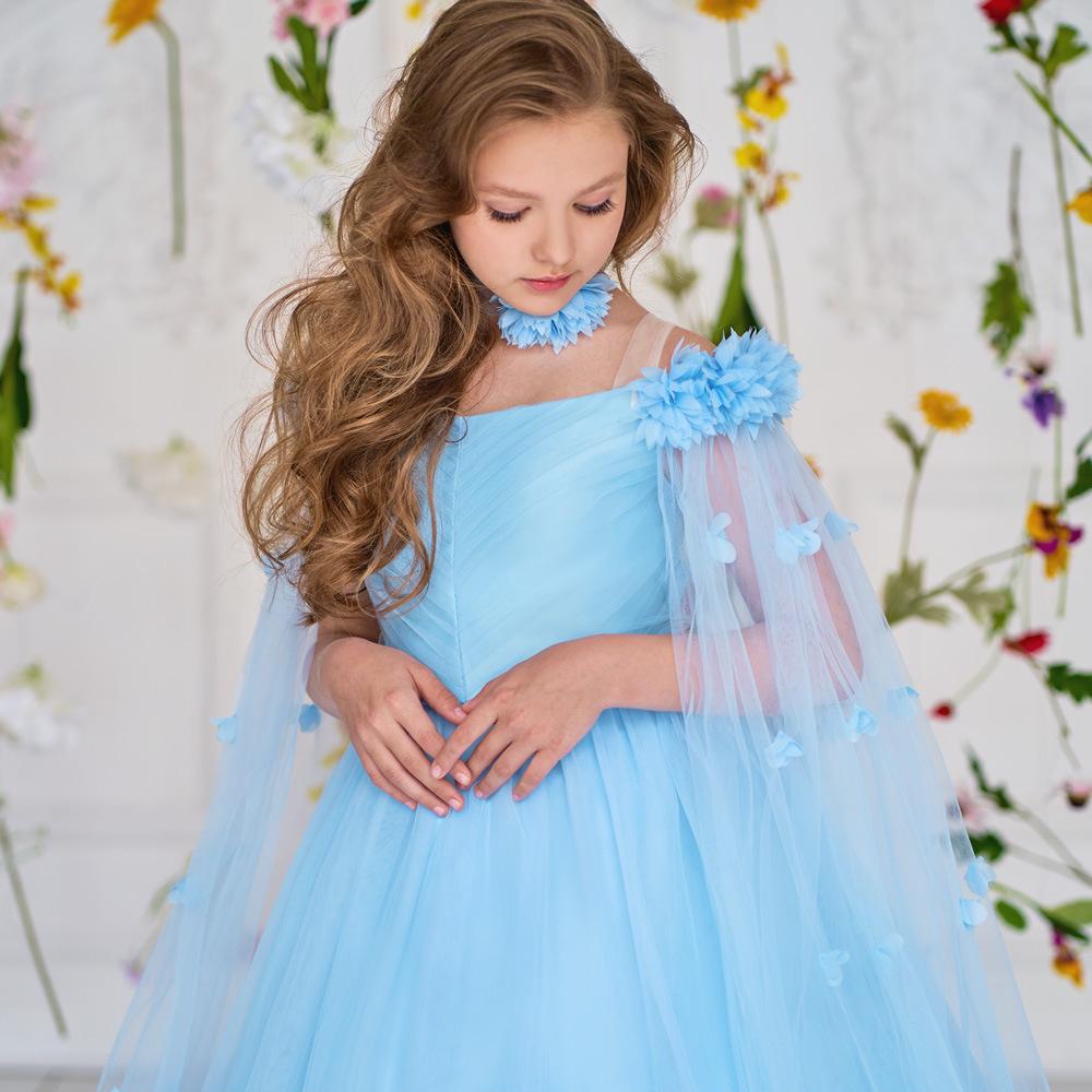 Пышные цветочные платья для подружек невесты на свадьбу и вечеринку, элегантные платья из тюля с открытыми плечами на день рождения, первое причастие